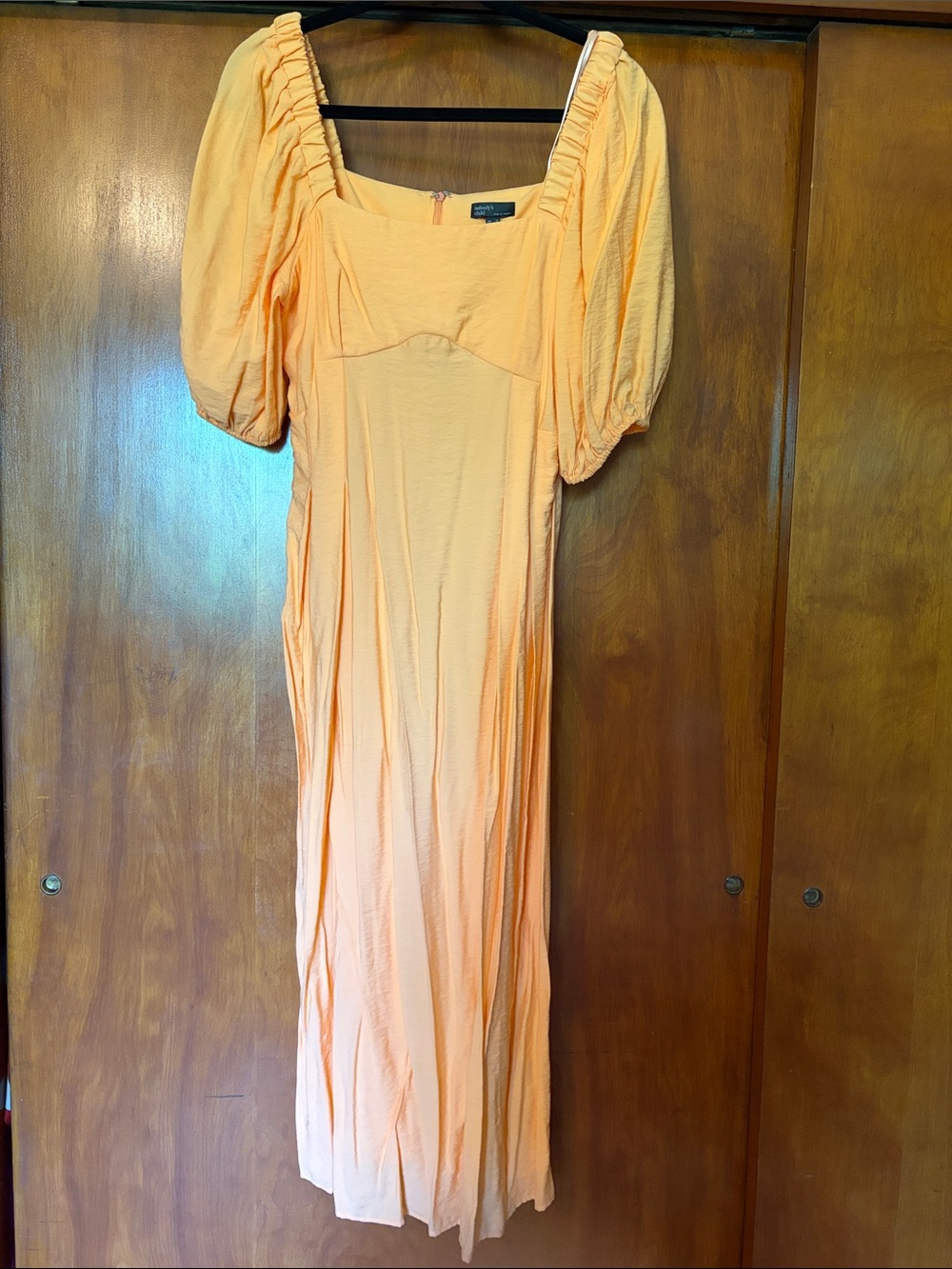 Nobody’s Child Women's Puff Sleeve Maxi Dress in Peach